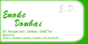 emoke dombai business card
